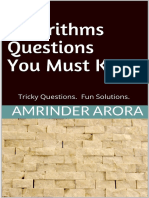 Arora A. - 101 Algorithms Questions You Must Know - 2018