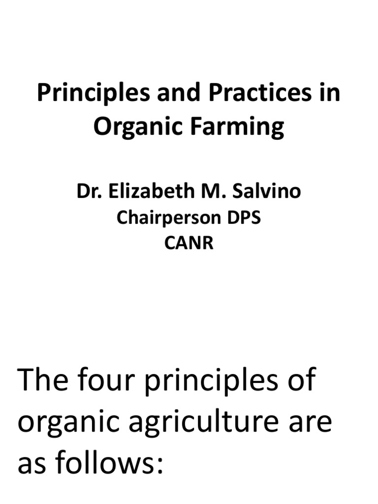 Principles of Organic Farming Explained | PDF | Organic Farming ...
