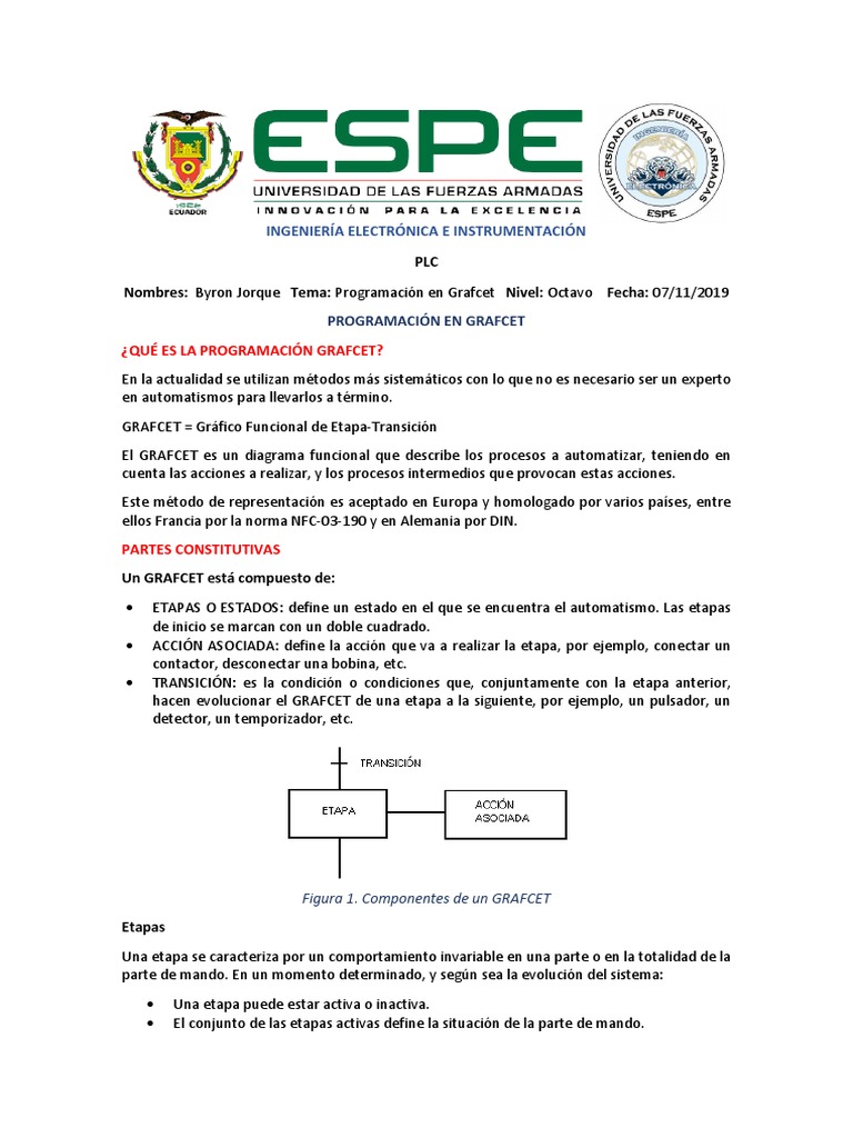 Programación en Grafcet: Guía Básica | PDF | Programación de ...
