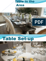 Set Up Table in The Dinning Area