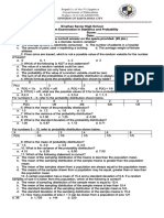 Midterm Exam in Statistics and Probability Grade 11