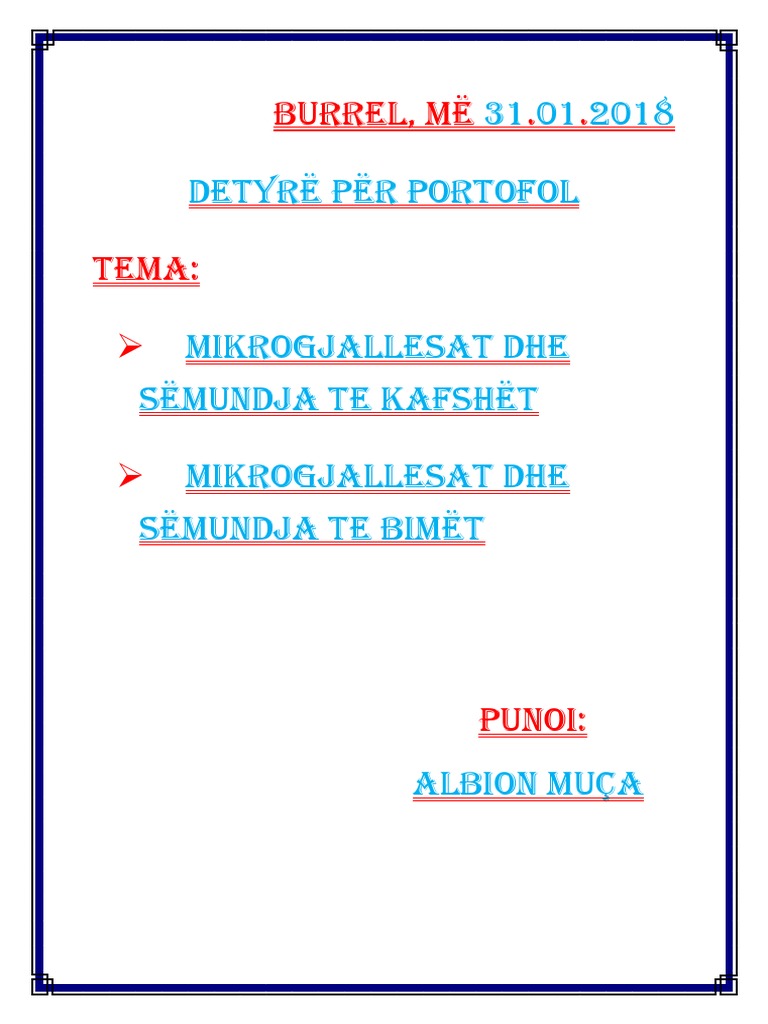 Mikrogjallesat Dhe Semundja Te Kafshet Dhe Bimet Biologji Albi 2019 Pdf