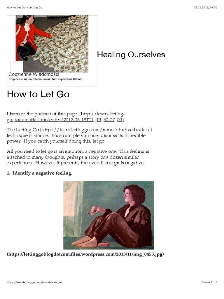 The Art of Letting Go Techniques | PDF | Feeling | Thought
