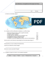 Ficha de Avaliacao Diagnostica de Historia e Geografia de Portugal2011