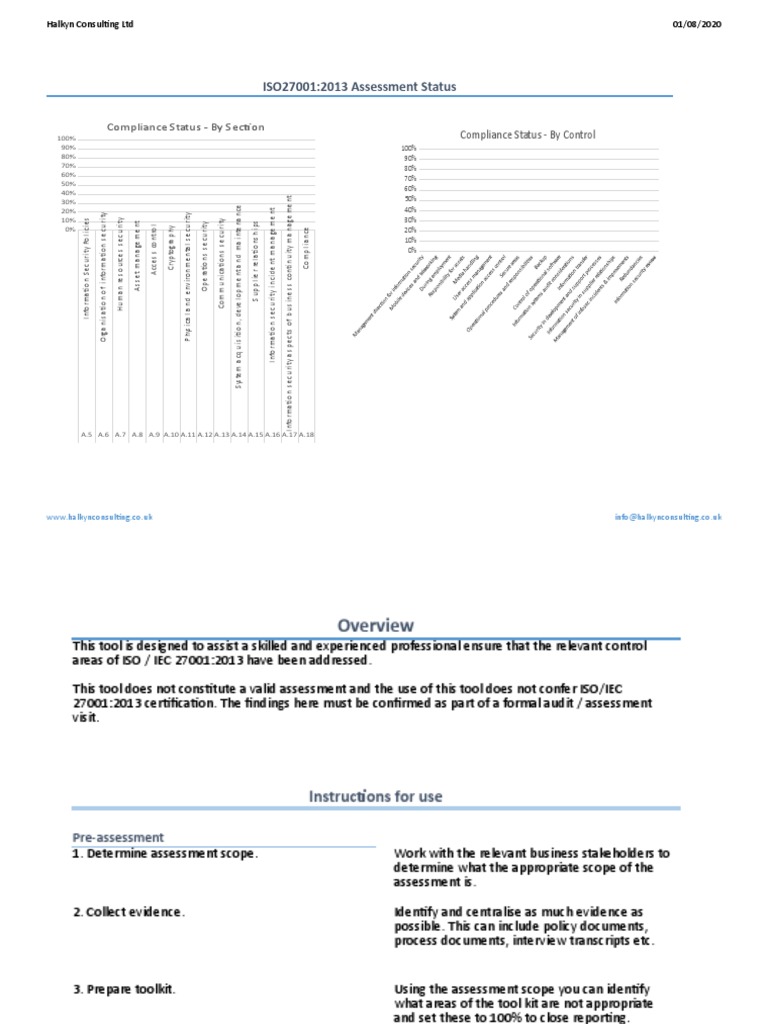 ISO 27001:2013 Compliance Checklist | PDF | Information Security ...