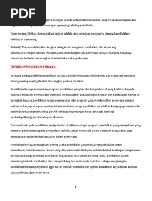 Definisi Kerjaya Pdf