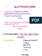 Ppad - Writing A Formal Letter Nov