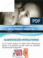 Lactancia Materna y Alimentación en El Primer Trimestre