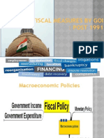 Fiscal Measures by Goi: POST 1991