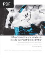 Calidad educativa una mirada a la escuela y al maestro en Colombia