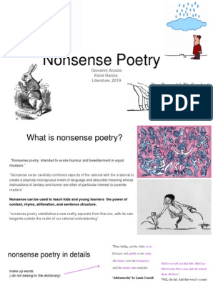 How to Write a Nonsense Poem