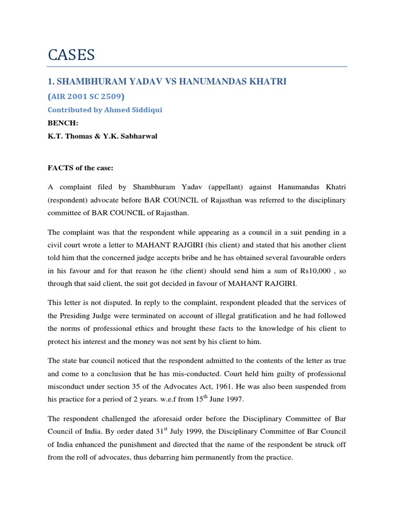 CASE SAMPLE Advocate Lawsuit