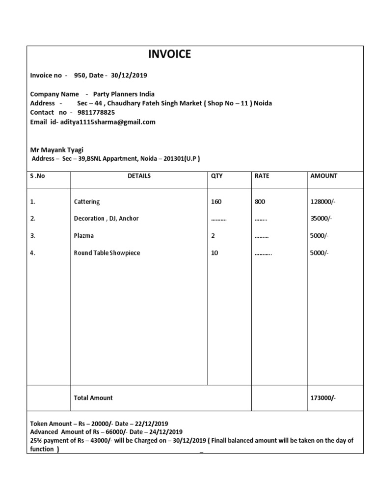 INVOICE Format New For Feb | PDF