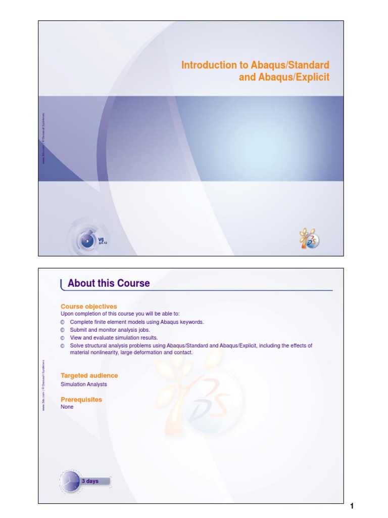 Abaqus Analysis Intro Book PDF | PDF | Teaching Mathematics | Computing ...