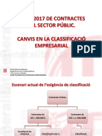 Classificació Empresarial Amb La Nova Llei de Contractes-Jornada Cambra 20-12-2017