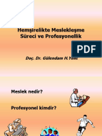 Hemsirelikte Mesleklesme Sureci Ve Profesyonellesme