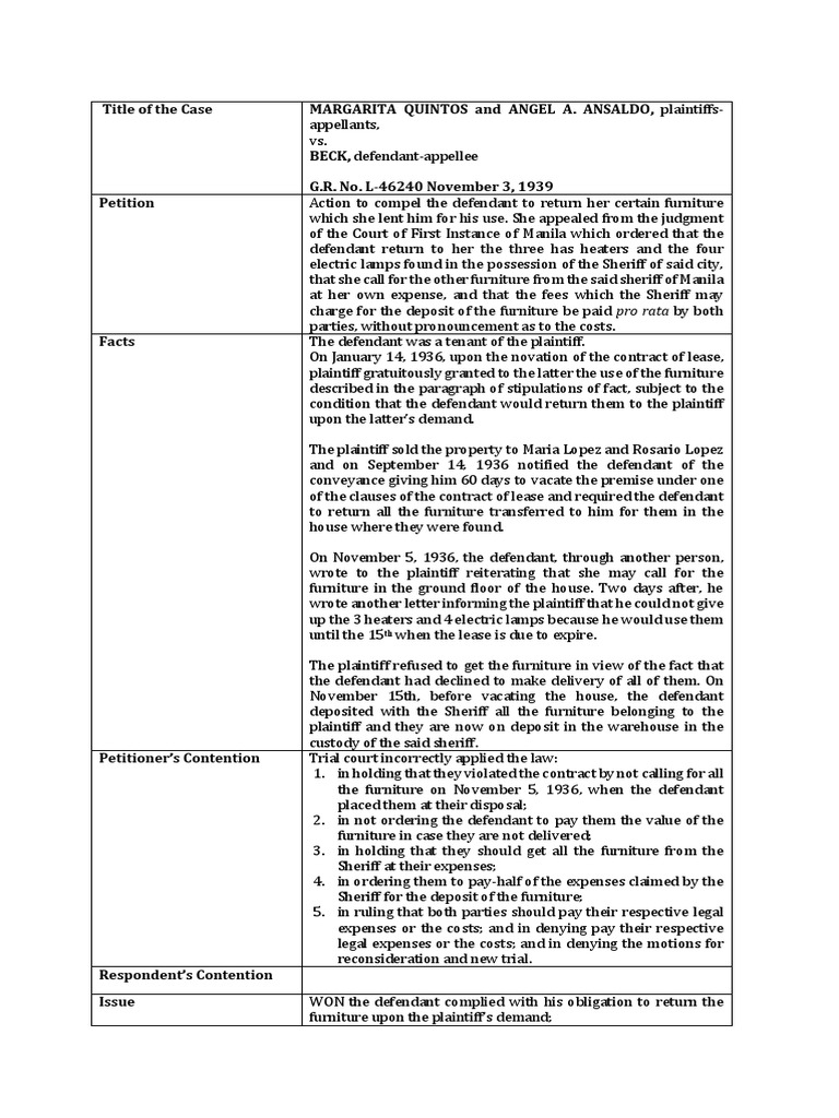 Quintos V Beck Case Digest PDF Lawsuit Public Law