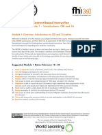 CBI MOOC Module 1 Packet PDF