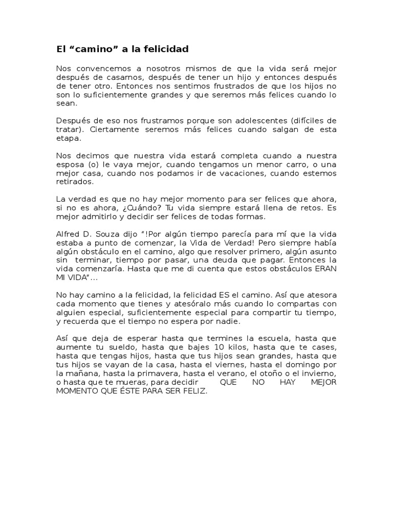 Copia El Camino A La Felicidad | PDF