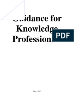 Guidance For Knowledge Professional