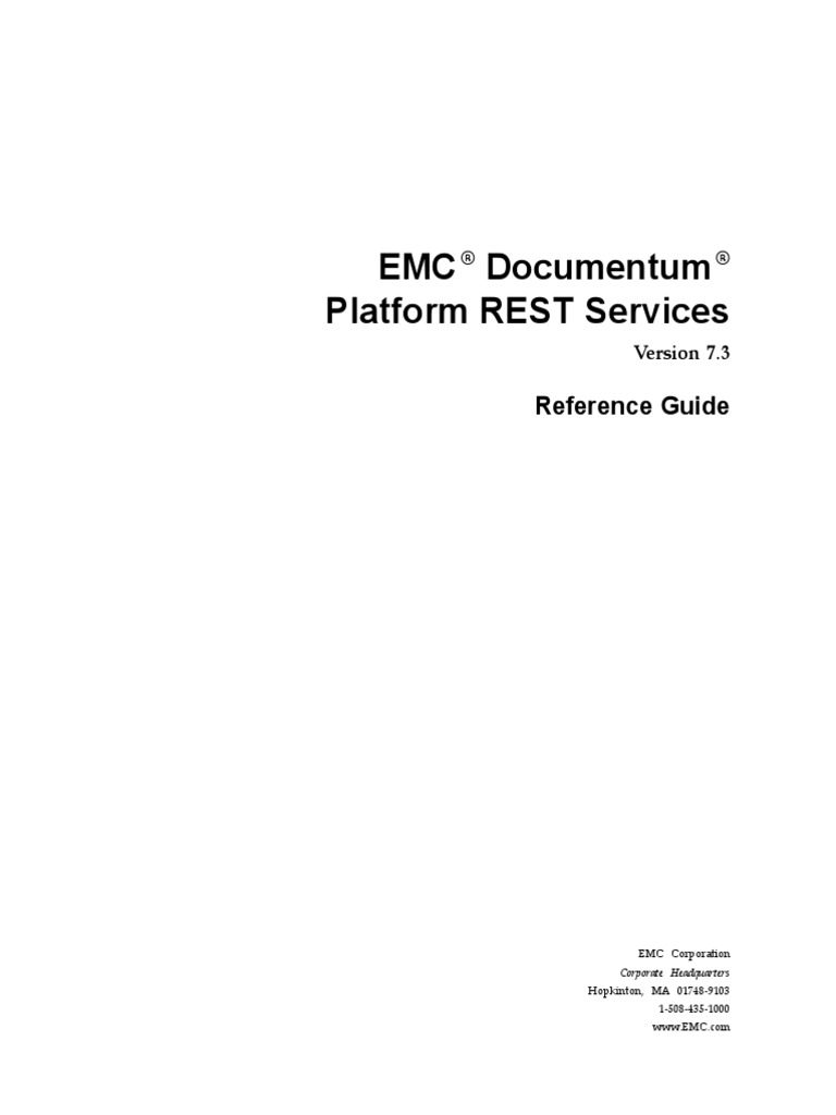 REST Reference Manual | PDF | Hypertext Transfer Protocol ...
