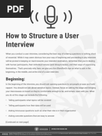 How To Structure A User Interview