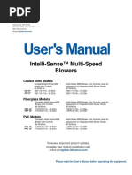 Labconco-7115900 Rev I Intelli-Sense Multi-Speed Blowers User Manual