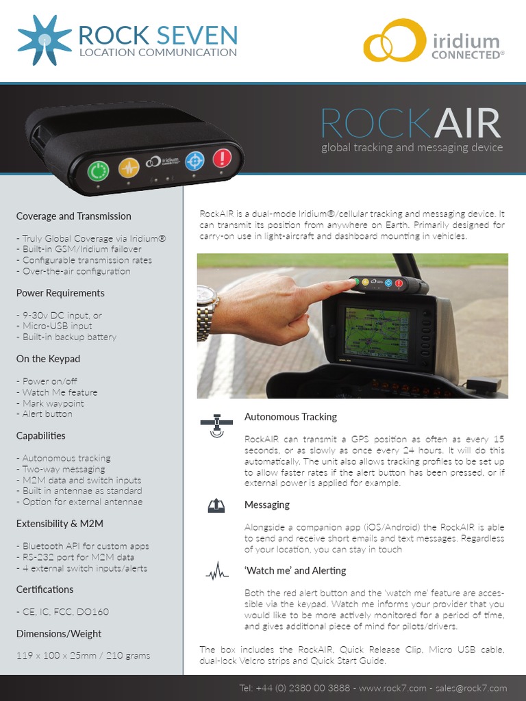 RockAIR Product Information Sheet | PDF | Usb | Telecommunications