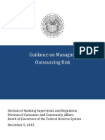 "Guidance On Managing Outsourcing Risk," Board of Governors of The Federal Reserve System