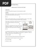 Specific Heat Capacity of Water