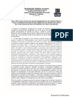 1 - NOTA DESASTRE PETROLEO Emergencia em Saude Publica