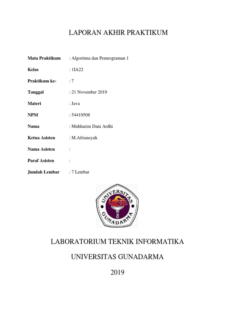 Laporan Praktikum Java | PDF | Komputer | Teknologi & Rekayasa