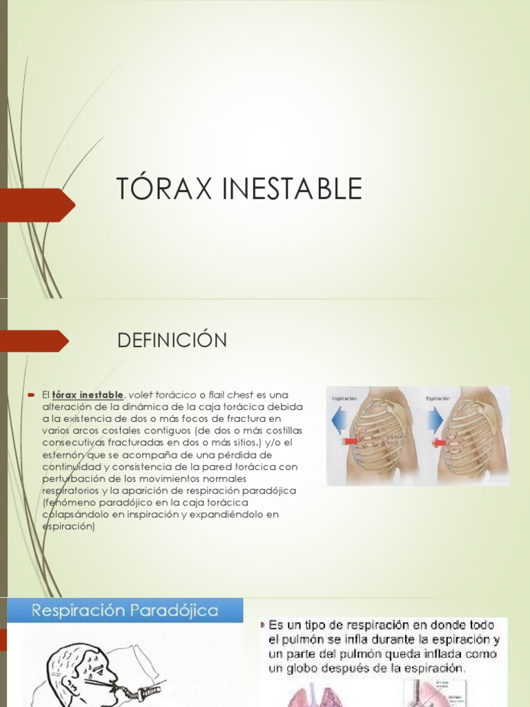 Definición y manejo del tórax inestable | PDF | Tórax | Pulmón