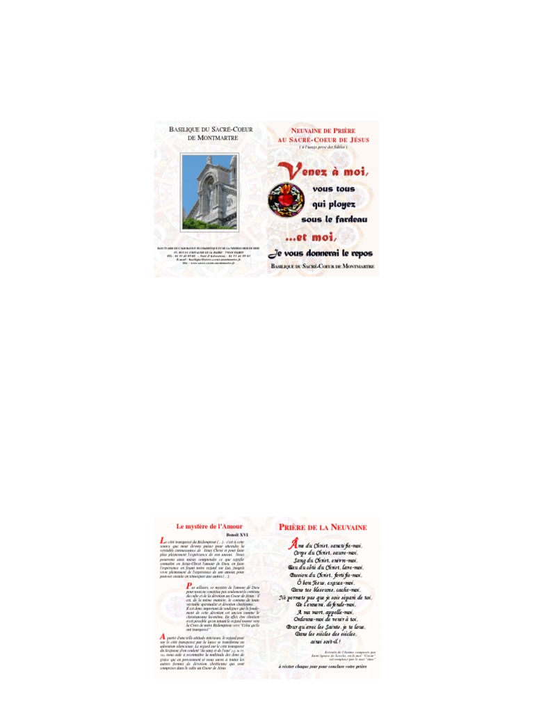 Neuvaine Au Sacré Cœur De Jésus Padre Pio Pdf Neuvaine Sacre-Coeur | PDF | Jésus | Prière