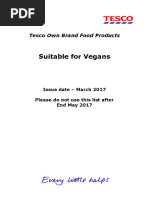 Ingredients Suitable For Vegan List March 2017 0 PDF