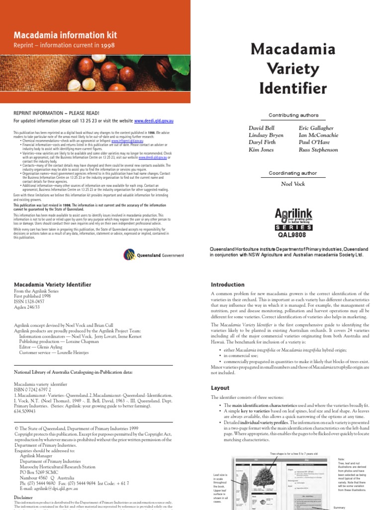 Macadamia Description PDF PDF Leaf Trees