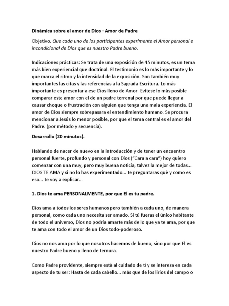 El Amor De Dios Pdf Amor Dios