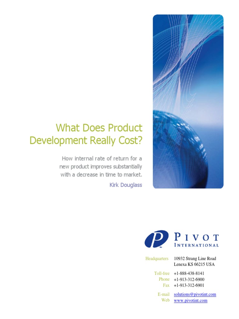 Pivot - What Does Product Development Really Cost | PDF