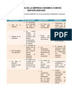 Analisis Foda de La Empresa Ceramica Coboce Gestion 2020