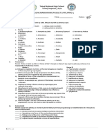 Grade 9 - 3rd Quarter Filipino Test