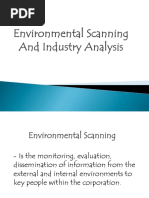 Ch. 4 Environmental Scanning and Industry Analysis