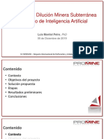 Uso de La Inteligencia Artificial para El Control de La Dilución - PROMINE