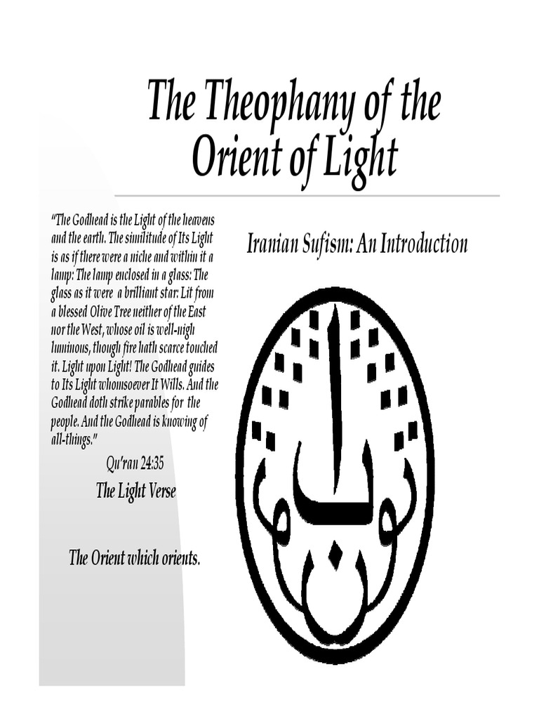 The Theophany of The Orient of Light PDF Mysticism Esotericism