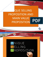 Unique Selling Proposition and Value Proposition A