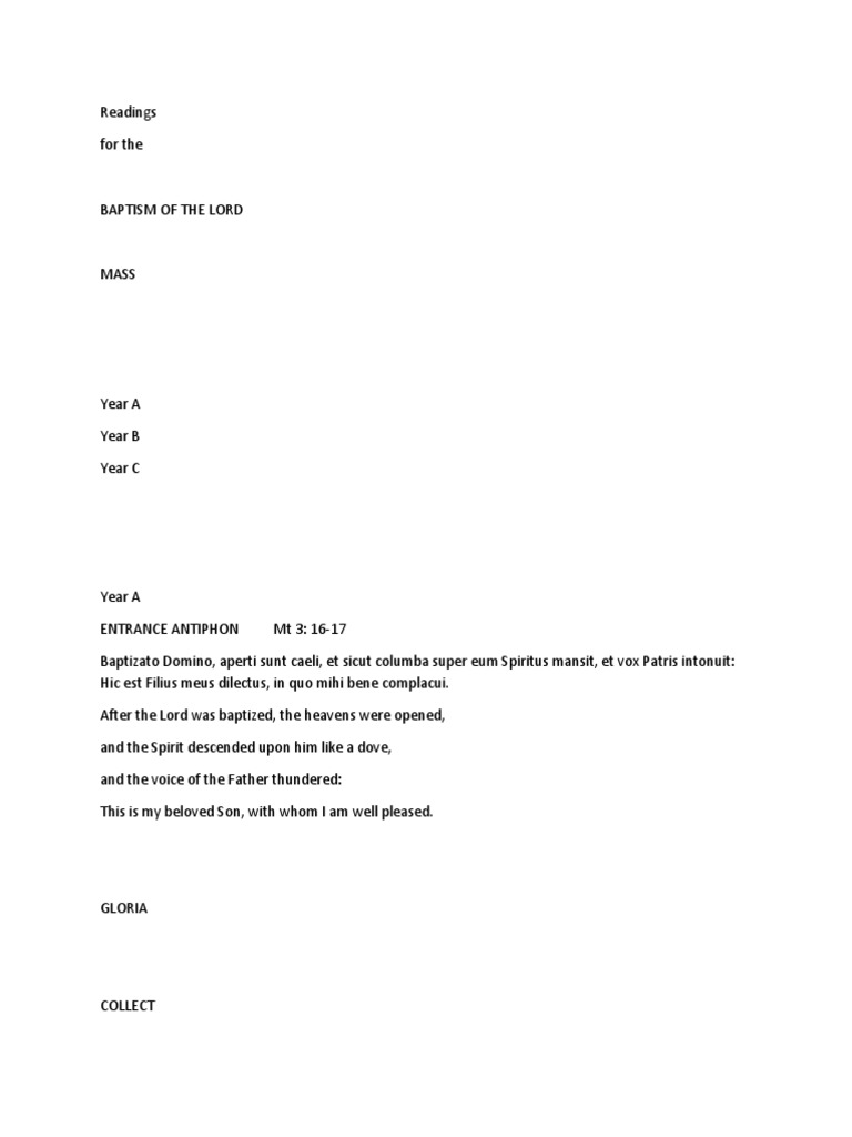 Baptism Readings | Download Free PDF | John The Baptist | Christianity
