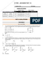 MYPAT PRE JEE MAIN TEST 8 Solution