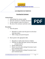 Food and Beverage Sequence of Service PDF