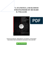 [A450.Ebook] Ebook Free Probability Statistics And Random Processes For Engineers By Richard H Williams