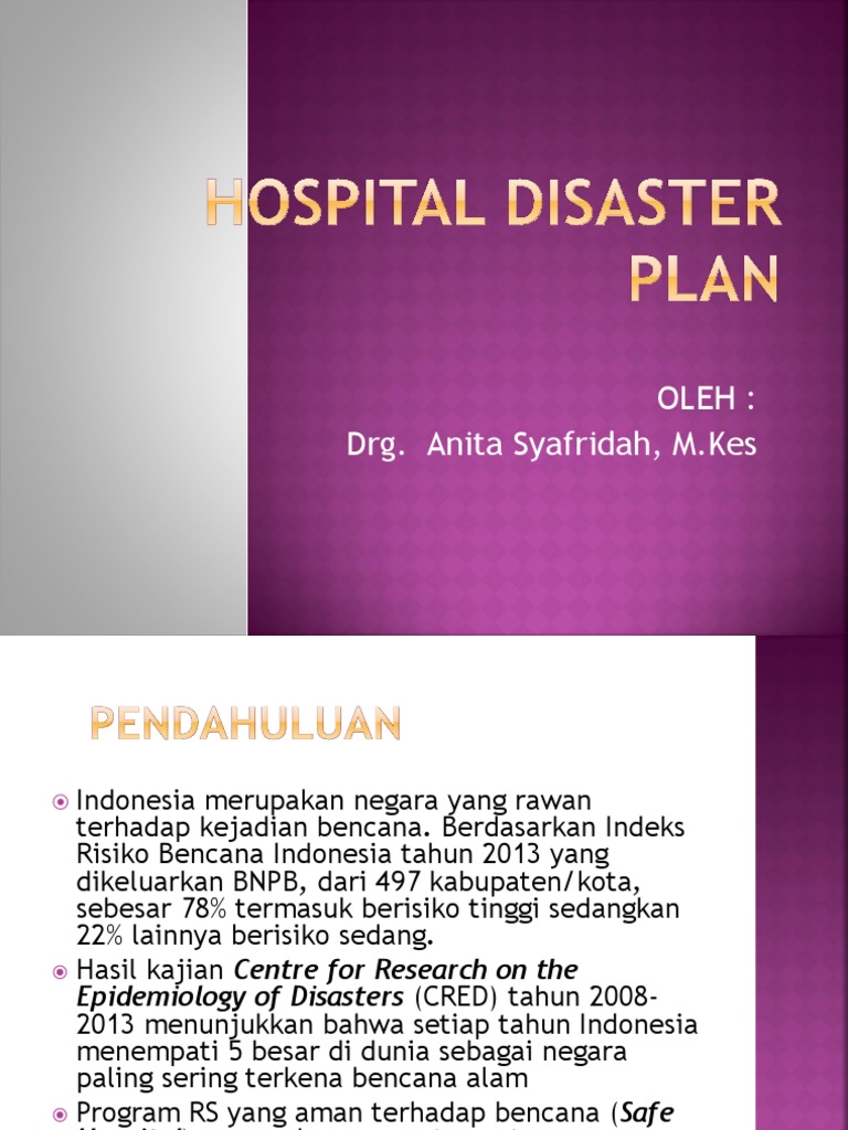2.5 Hospital Disaster Plan | PDF