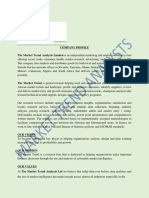MARKET TREND COMPANY PROFILE PDF With Organogram PDF